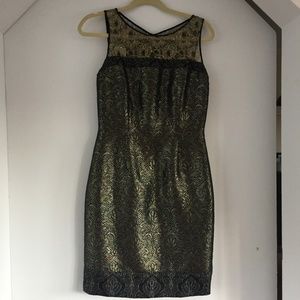 Metallic gold Carmen Marc Valvo dress